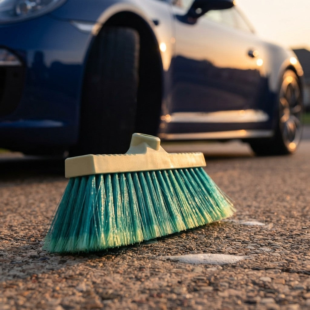 FOFO' FercasaShop® - Soft-bristled, inclined broom for washing boats, cars, campers, trucks, and industrial floors.