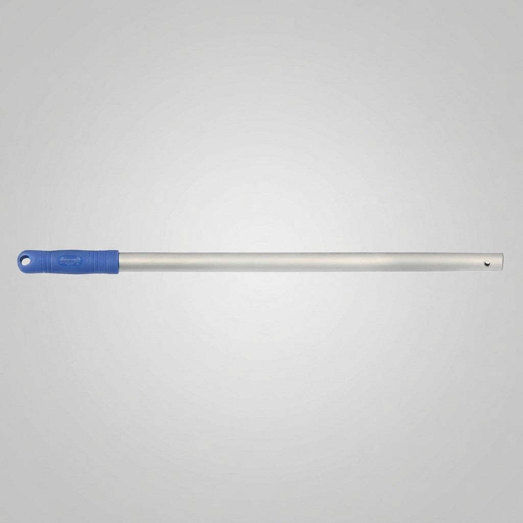 Manche en aluminium de 140 cm avec trou de Ø24 mm - Pour balais, raclettes à franges, pinces à balai professionnelles