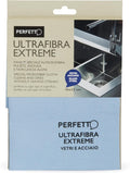 Perfetto Extreme Panno Multiuso per Acciaio/Vetri, Tessuto, Azzurro, 36x32x0.5 cm