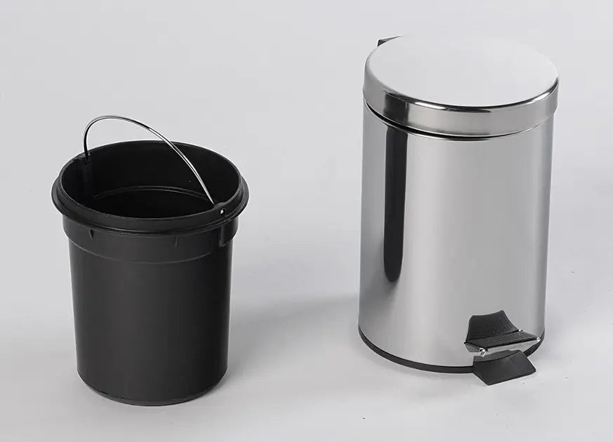 Pattumiera a Pedale con Vaschetta Inox Lucido  – 3 Lt / 5 Lt