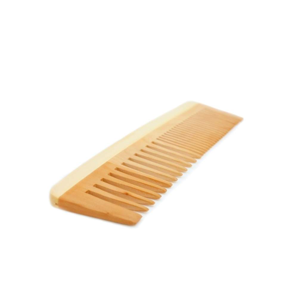 Set 2 Pettini in Legno a Denti Larghi – Antistatici e Naturali per Tutti i Capelli