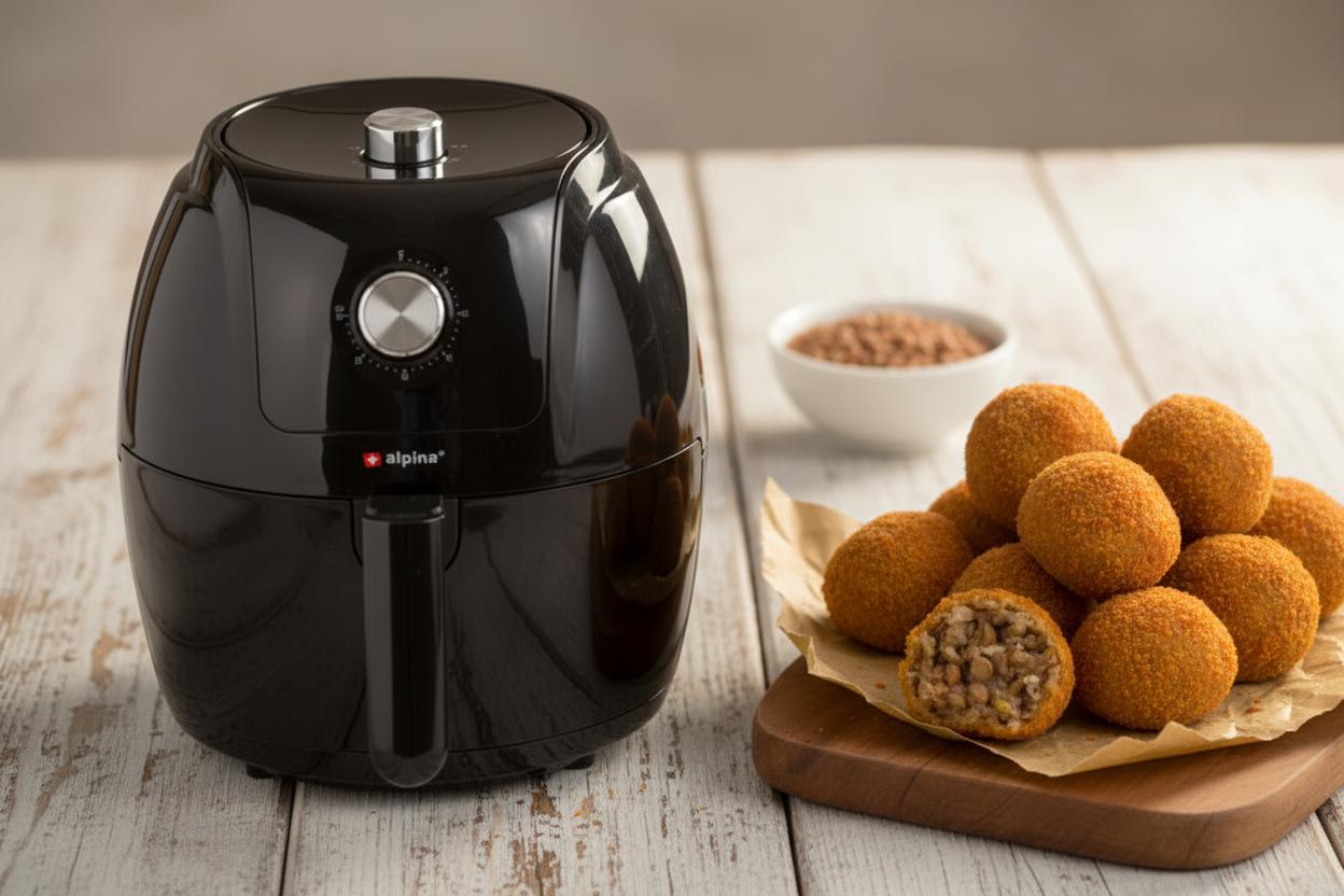 Polpette di lenticchie con friggitrice Alpina