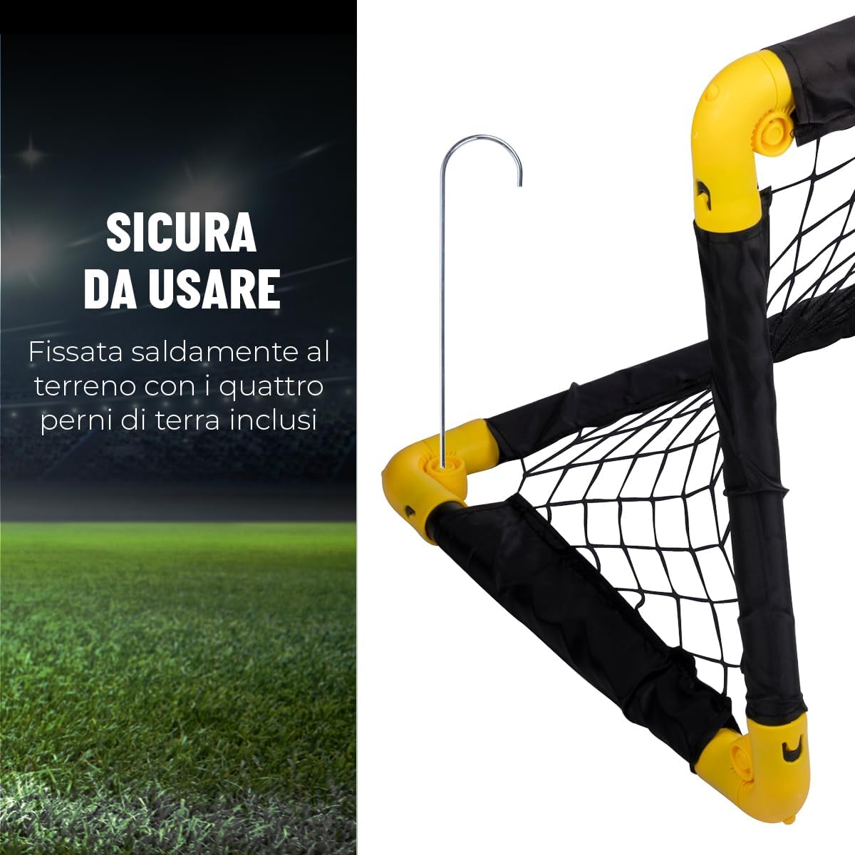 Porte Calcio Umbro Pop-Up 50x44cm Set 2 Pezzi Pieghevoli