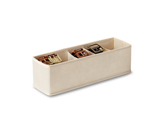 Organizer Cassetto TNT Easybox 5 Scomparti - Porta Cinture 40x12x11cm Ecru PERFETTO