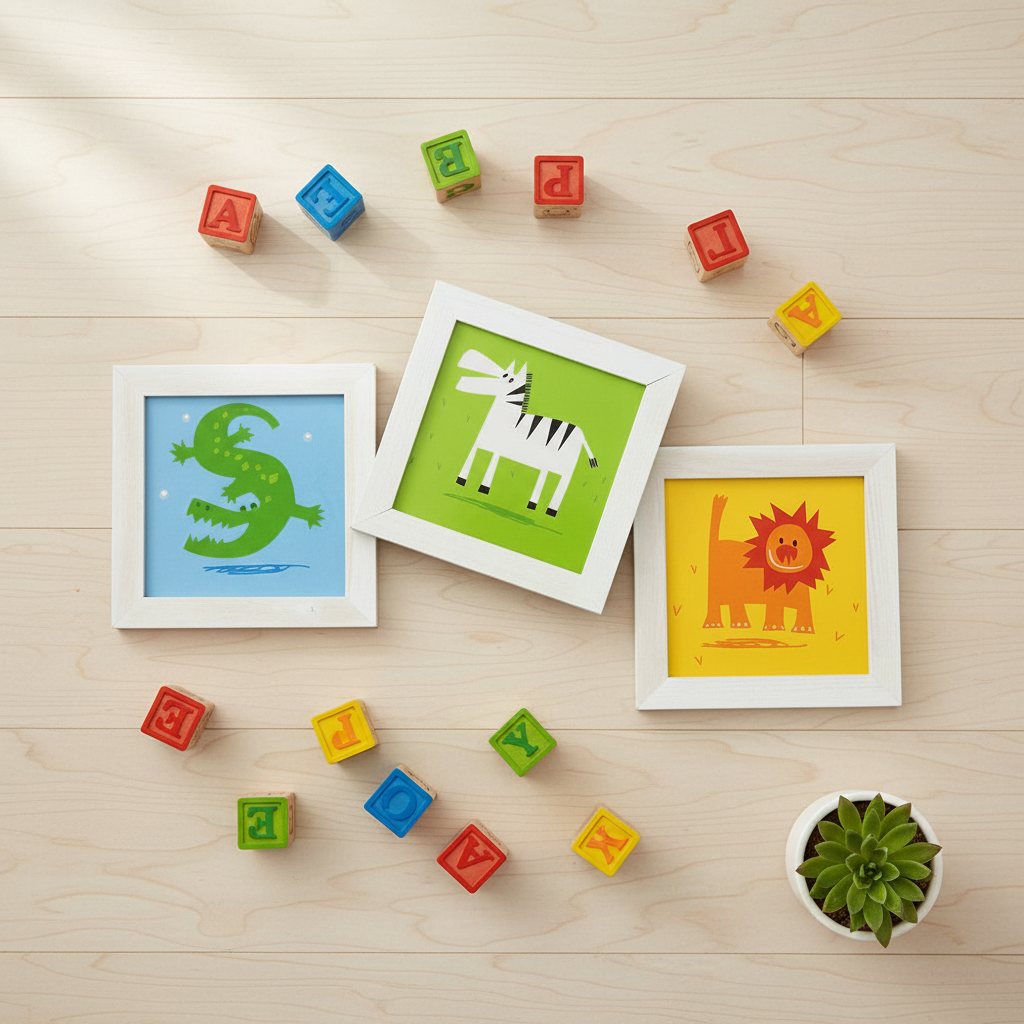 Portafoto animali - flat lay