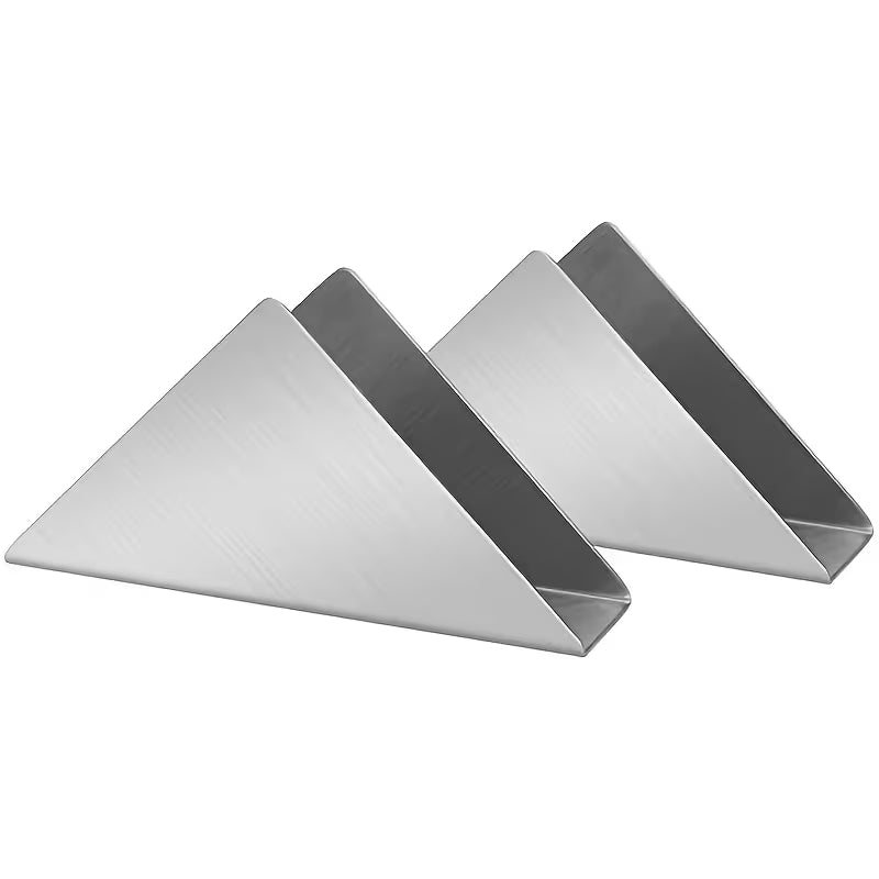 Portatovaglioli a Piramide in Acciaio Inox 304 – Dispenser Tovaglioli da Tavolo 18x3,3x9 cm | Argento