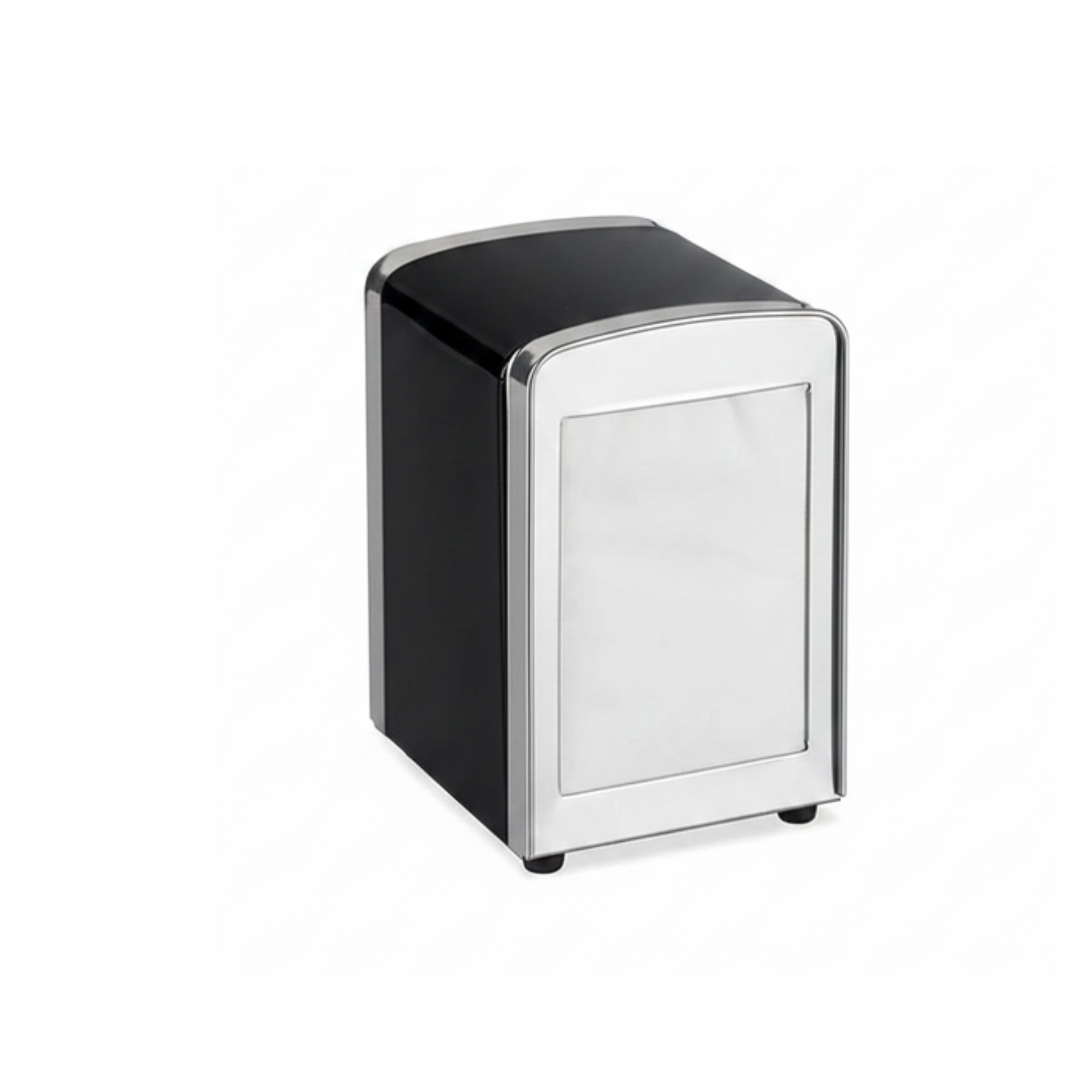 Portatovaglioli a Molla in Acciaio Inox da Bar – Dispenser Tovaglioli 17x17 cm | Nero