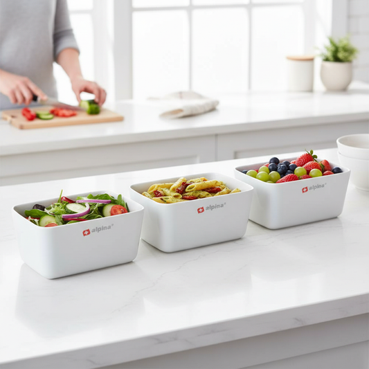 Preparazione pasti con contenitori Alpina