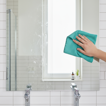 Prima e dopo specchio bagno