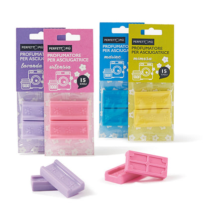 Profumatore per Asciugatrice Perfetto - 2 Tavolette Riutilizzabili - 4 Fragranze Disponibili