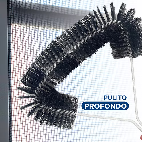 Spazzola Pulisci Zanzariera a Rullo 20 cm – Set 2 Pezzi, Pulizia Delicata senza Danni