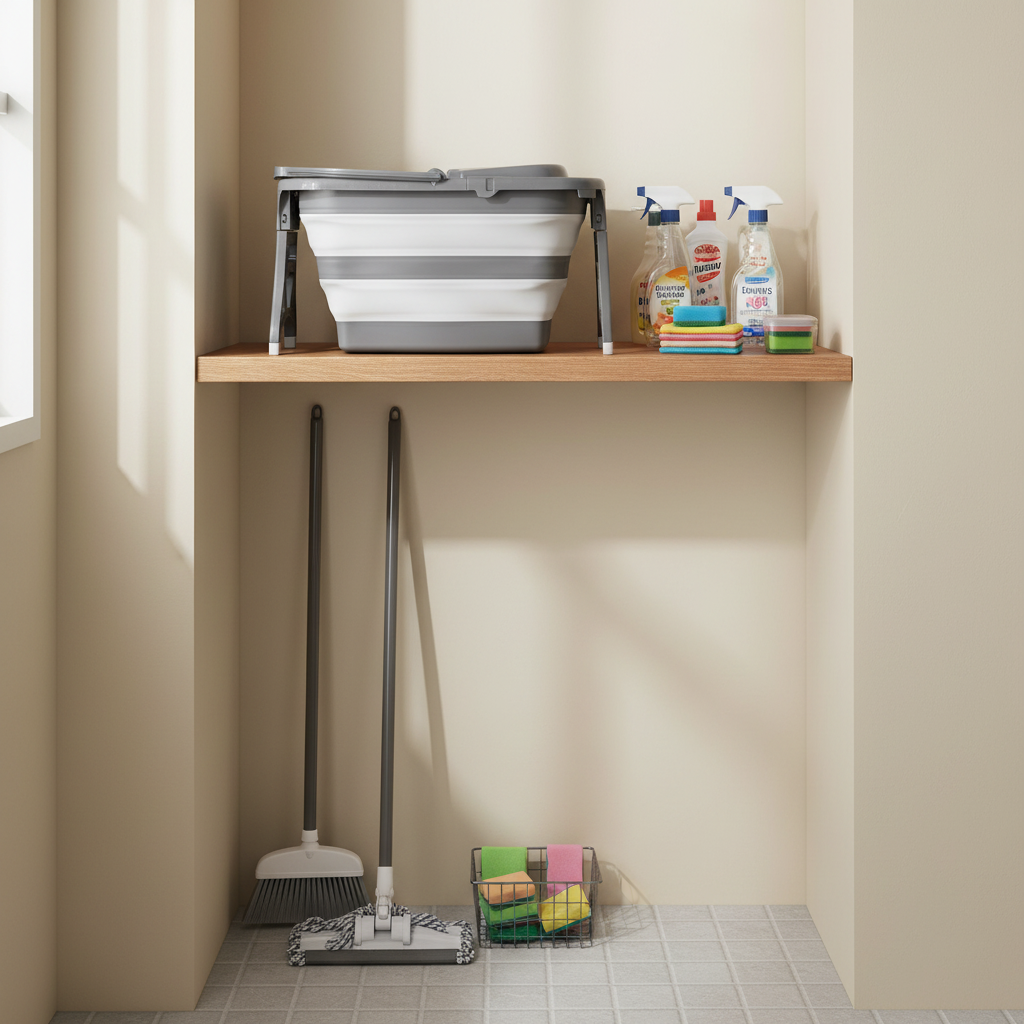 Ripostiglio con secchio chiuso