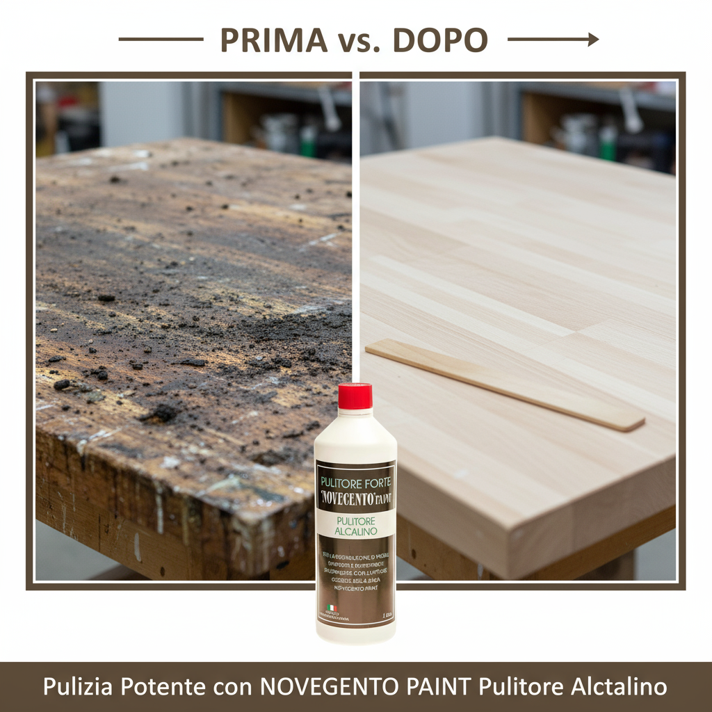 Risultati pulizia sgrassante alcalino