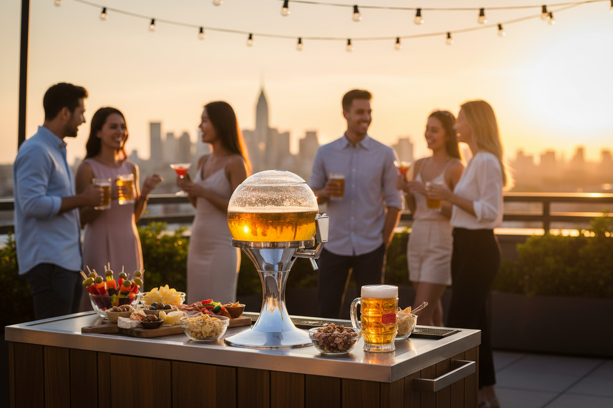Rooftop terrace party