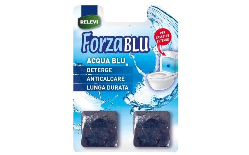 Détartrant WC Forza Blu Cube bleu - Lot de 2 x 50 g pour réservoirs extérieurs