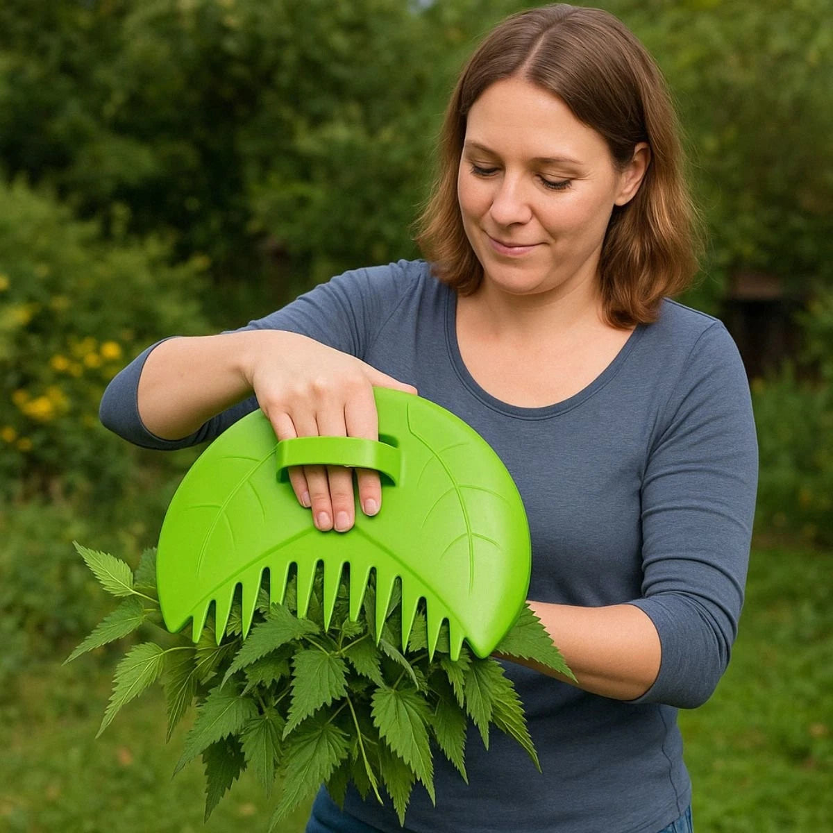Kinzo Set Raccogli Foglie 2 Pezzi – Pala + Rastrello Plastica ø36 cm con Manico Ergonomico