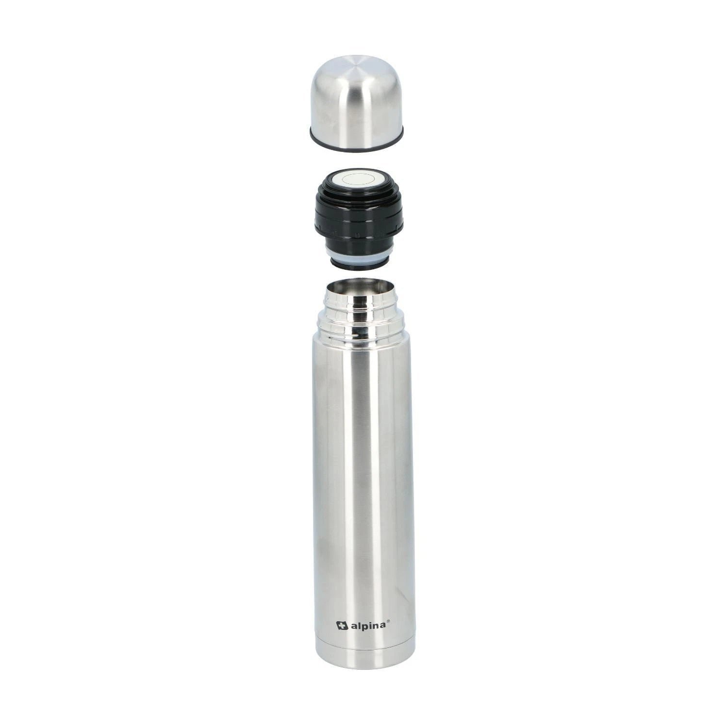 Thermos Alpina Acciaio Inox Doppia Parete 1000ml con Coperchio-Tazza