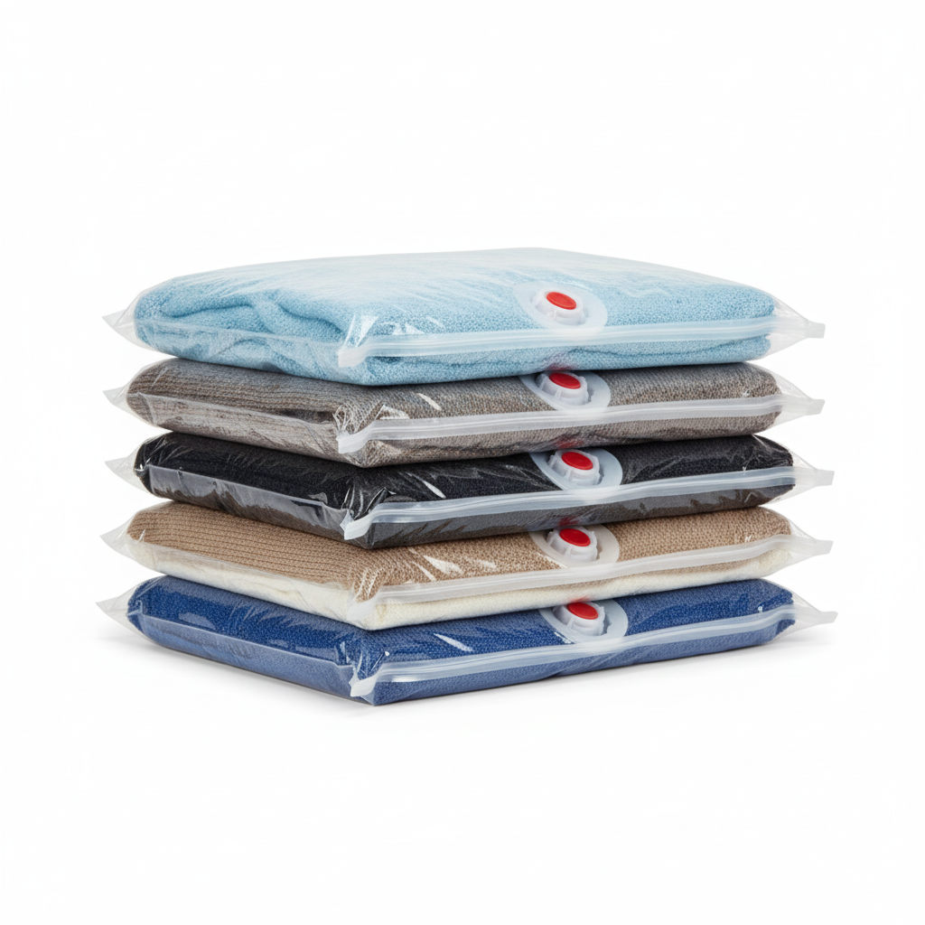 Sacchi sottovuoto impilati