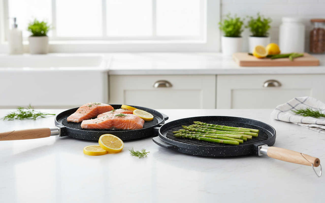 Salmone e asparagi senza olio