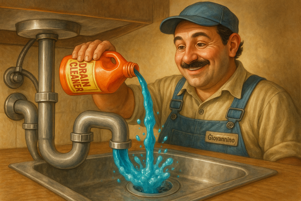 scarico lavadino con idralico liquido giovannino