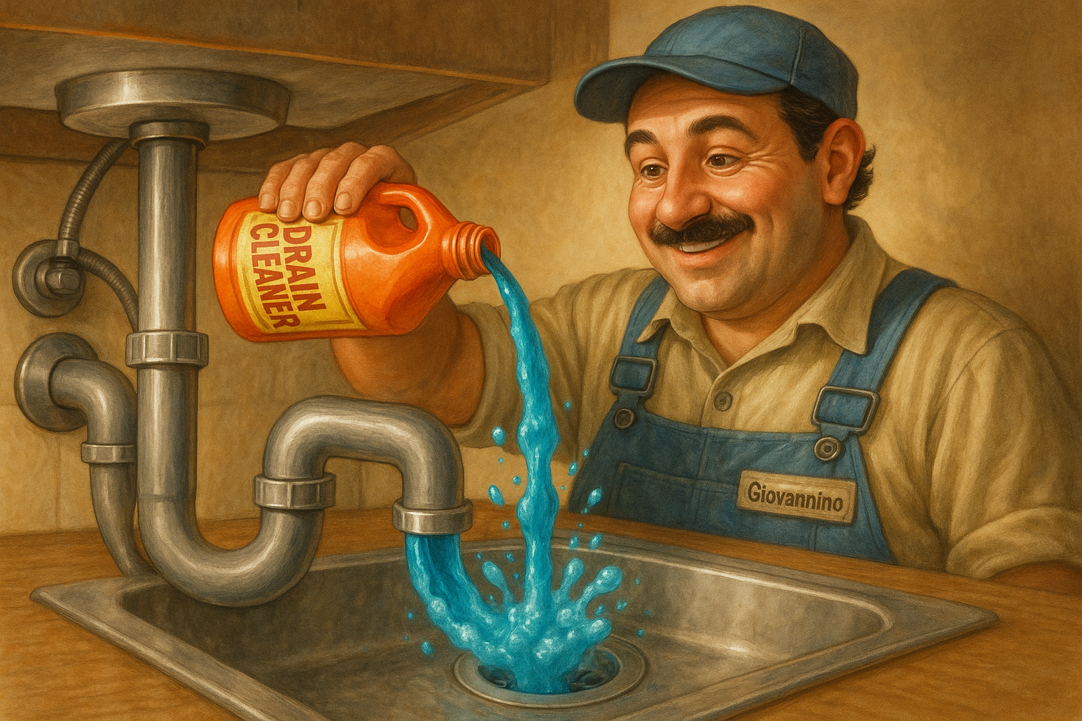 scarico lavadino con idralico liquido giovannino