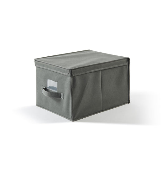 Scatola Custodia in TNT Perfetto - Organizer Pieghevole 30x40x26cm Cenere