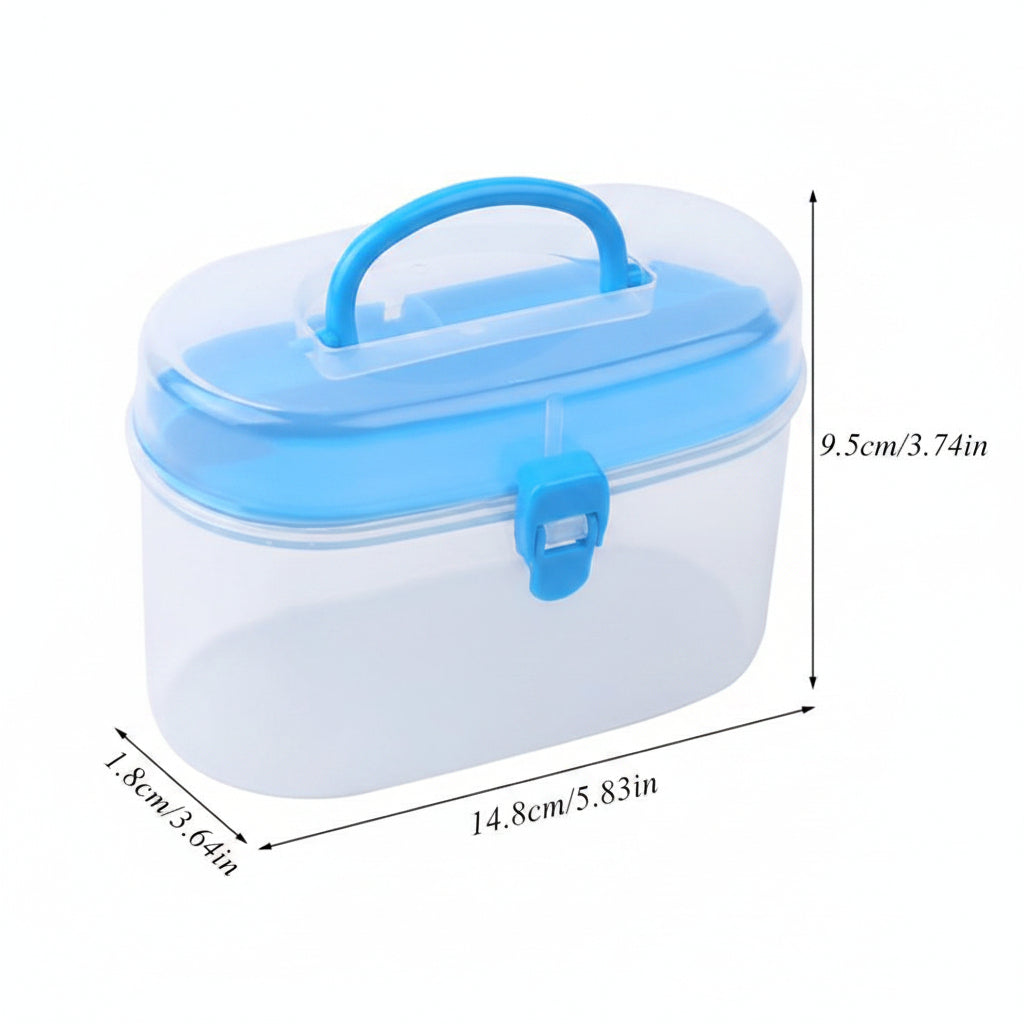 Kit da Cucito in Plastica da Viaggio | Con Aghi, Metro e Spilli | Colori Assortiti