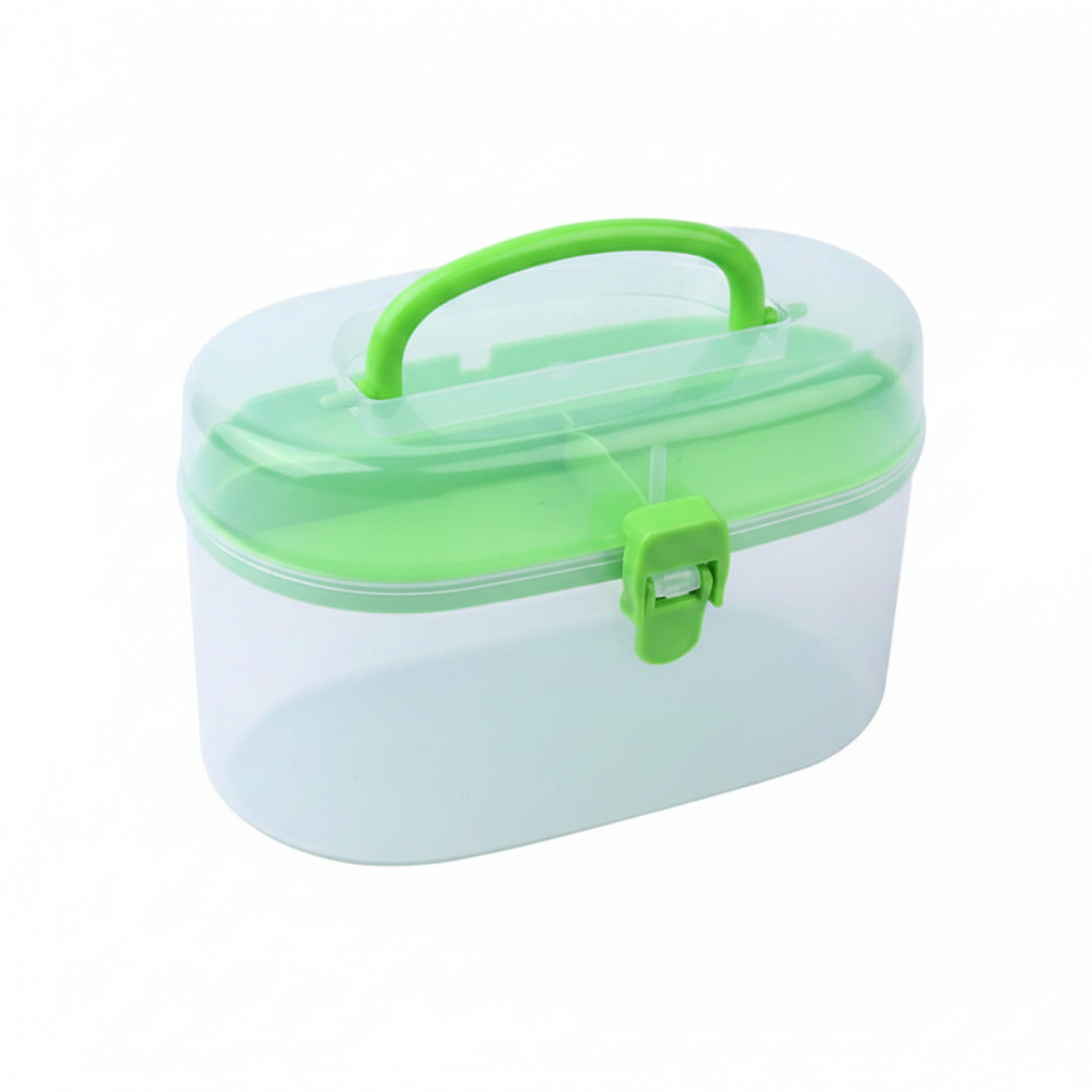 Kit da Cucito in Plastica da Viaggio | Con Aghi, Metro e Spilli | Colori Assortiti