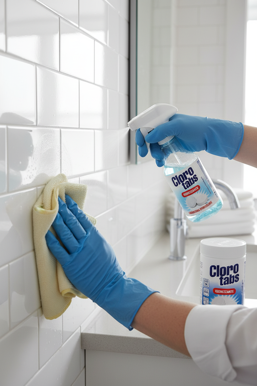 Scena pulizia professionale