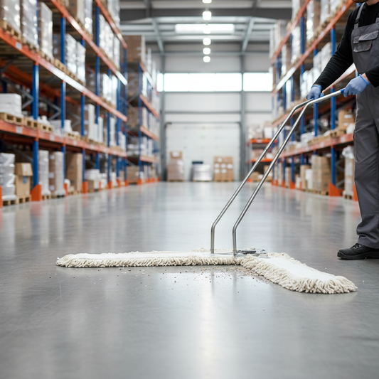 Scopa industriale in uso - Magazzino