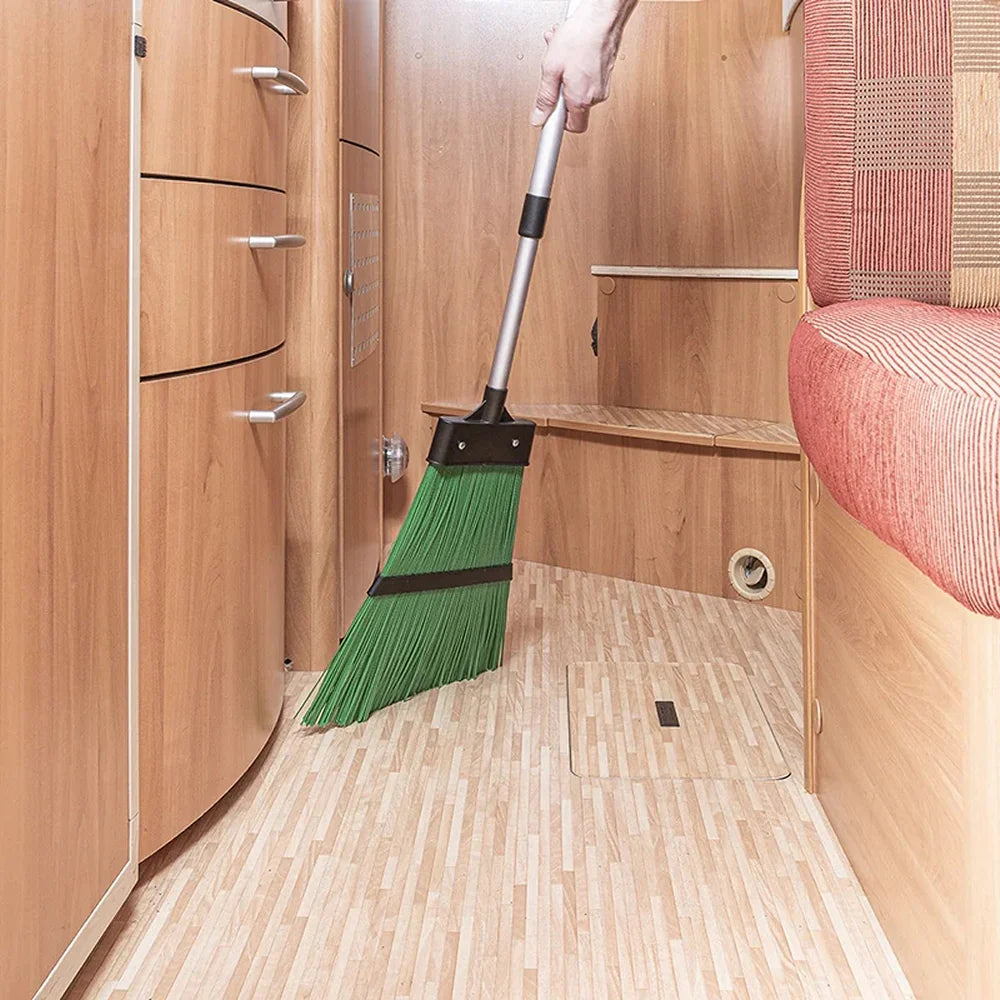 Scopa da giardino con manico allungabile in alluminio