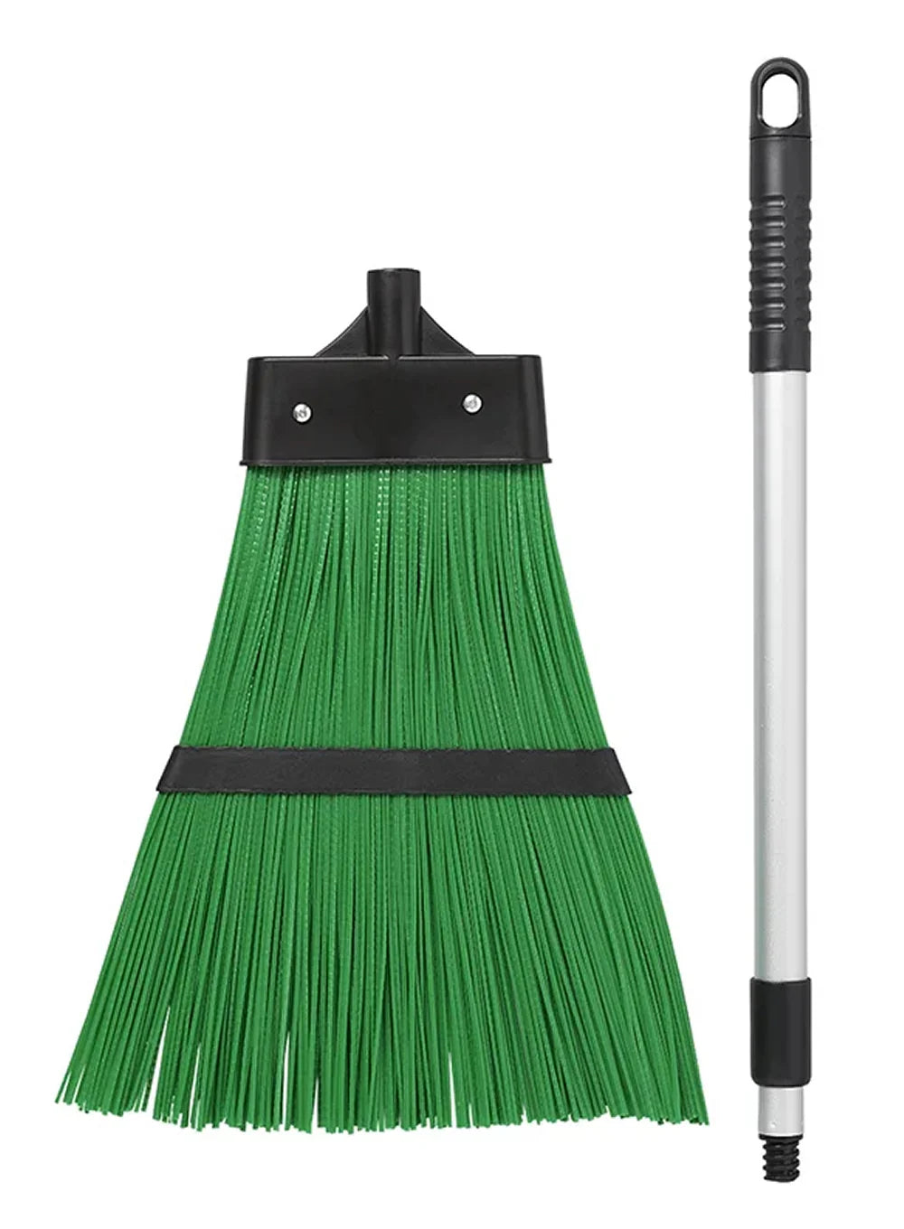 Scopa da giardino con manico allungabile in alluminio