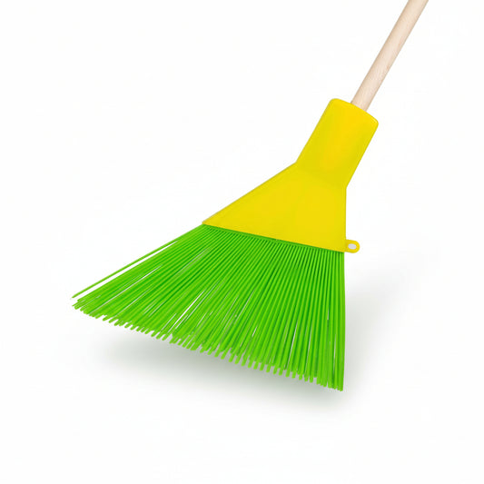 Scopa da Giardino in PVC Verde - Modello Saggina Professionale per Esterni