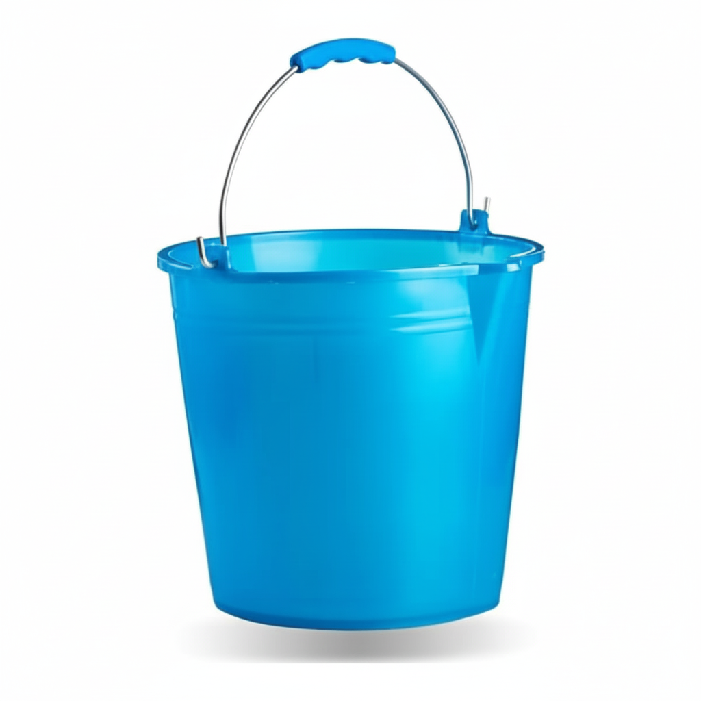 Secchio blu con manico