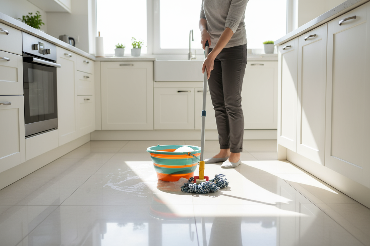 Secchio pieghevole per pulizie domestiche