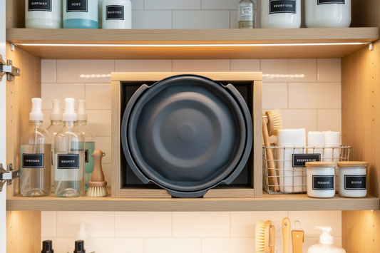 Secchio pieghevole salvaspazio