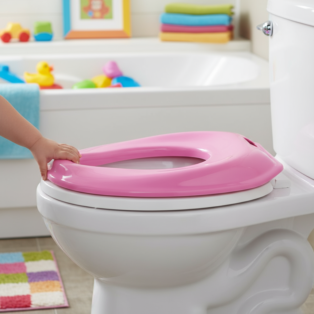 Sedile bambini installato su WC