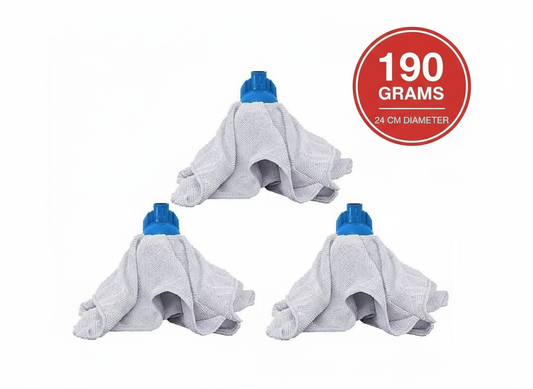Set 3 panni ricambio mocio microfibra 24cm
