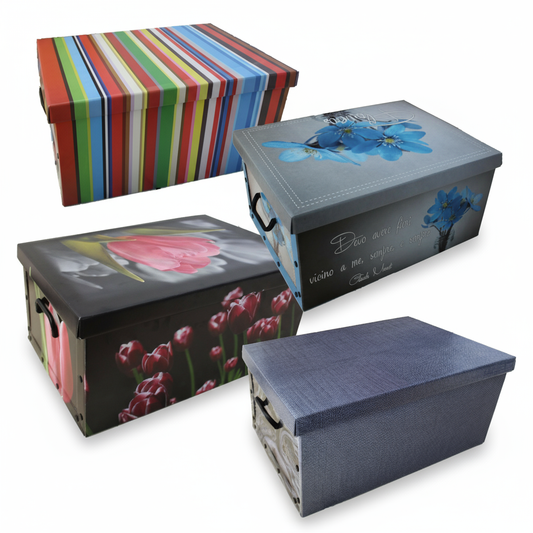 Set 4 Scatole Salvaspazio sfondo bianco