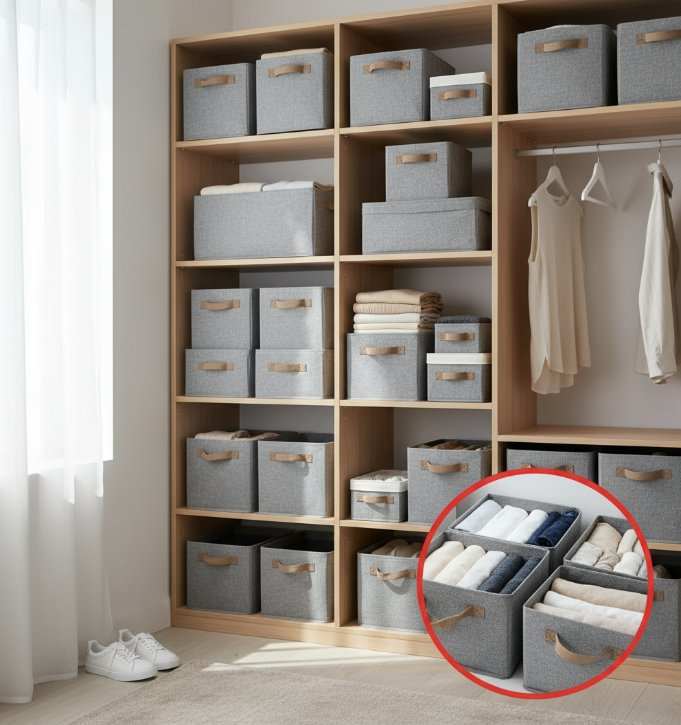 Set di organizer in camera da letto