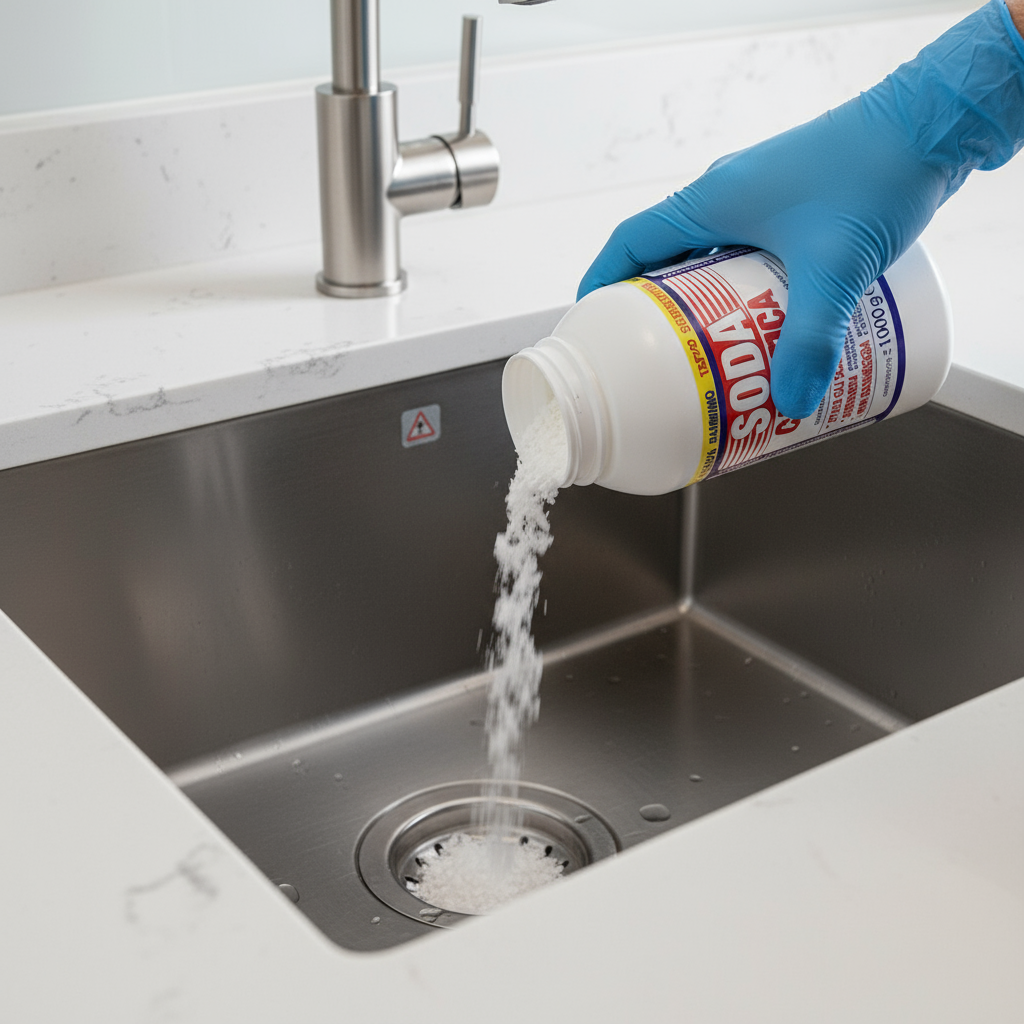 Soda Caustica in uso su scarico