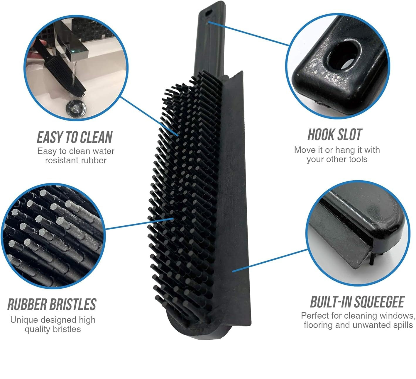 Spazzola Rimuovi Peli  Doppio Lato 27cm TPR Lavabile Riutilizzabile