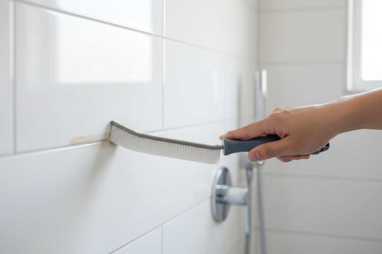 Spazzola fughe in uso bagno