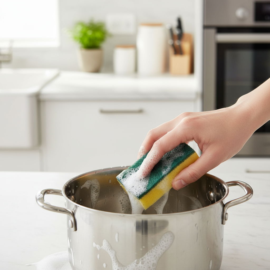 Spugna Nettina in uso in cucina