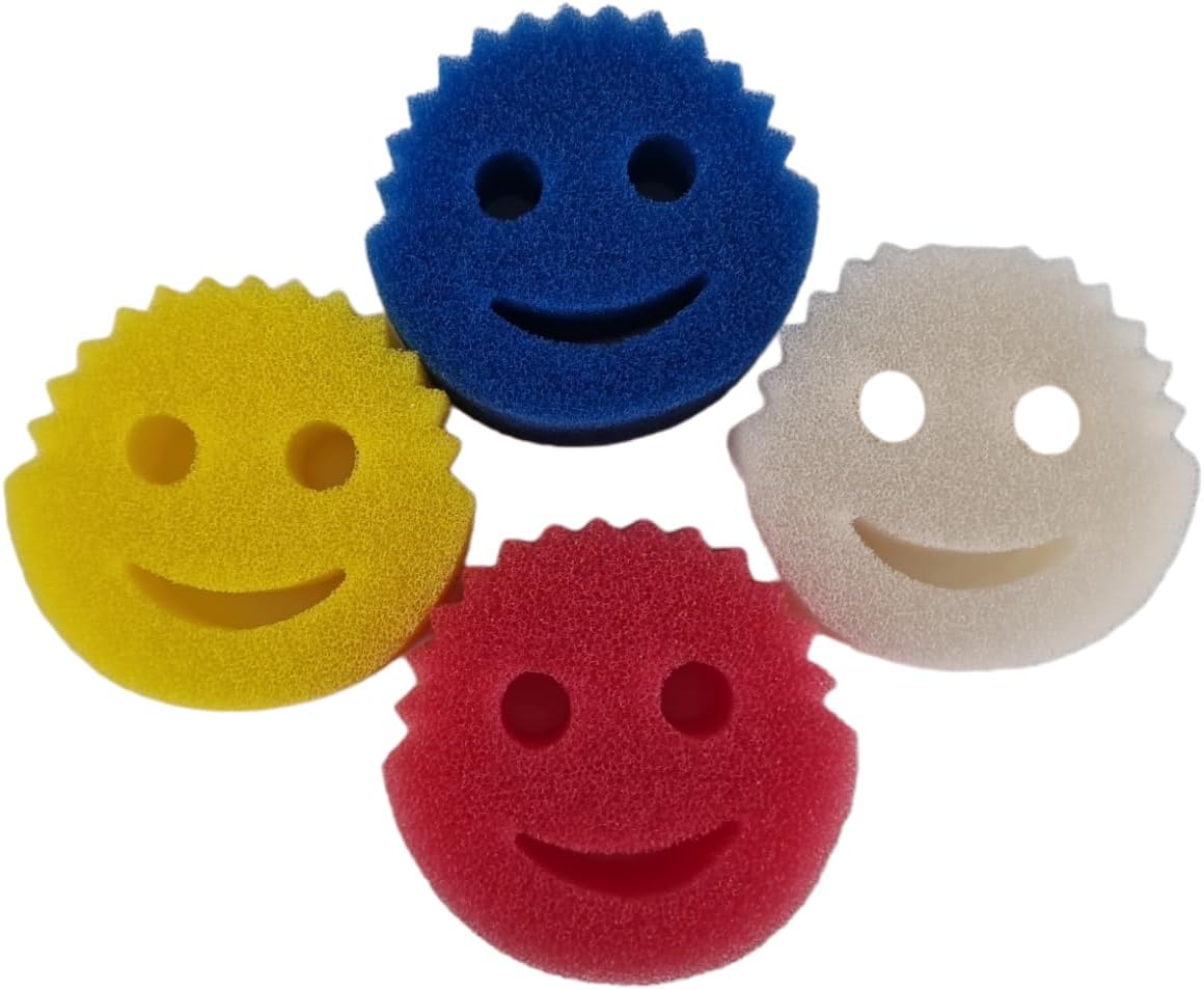 Spugna Smile Scrubby Antigraffio Set 4 Pezzi Colorati