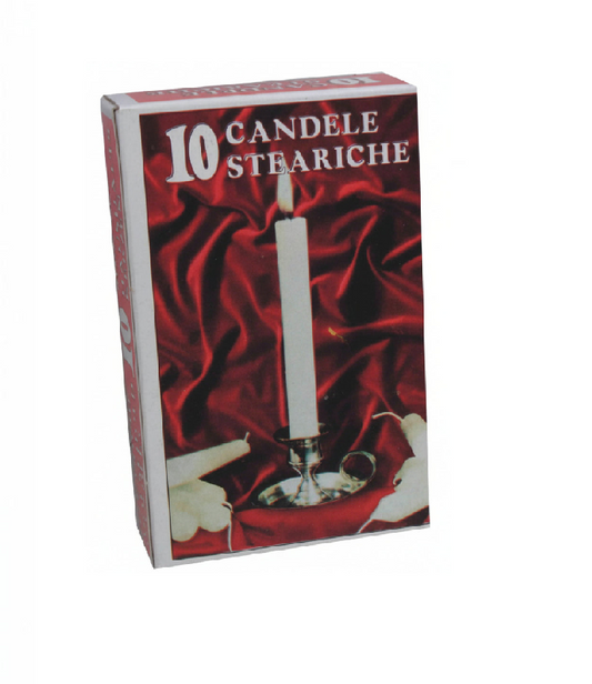 Candele Steariche Bianche Premium - H cm 15