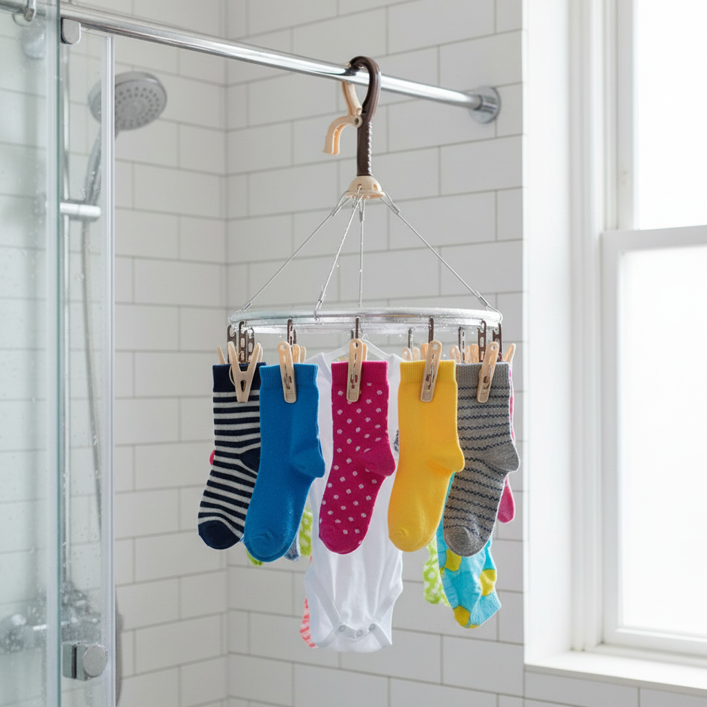 Stendibiancheria in doccia