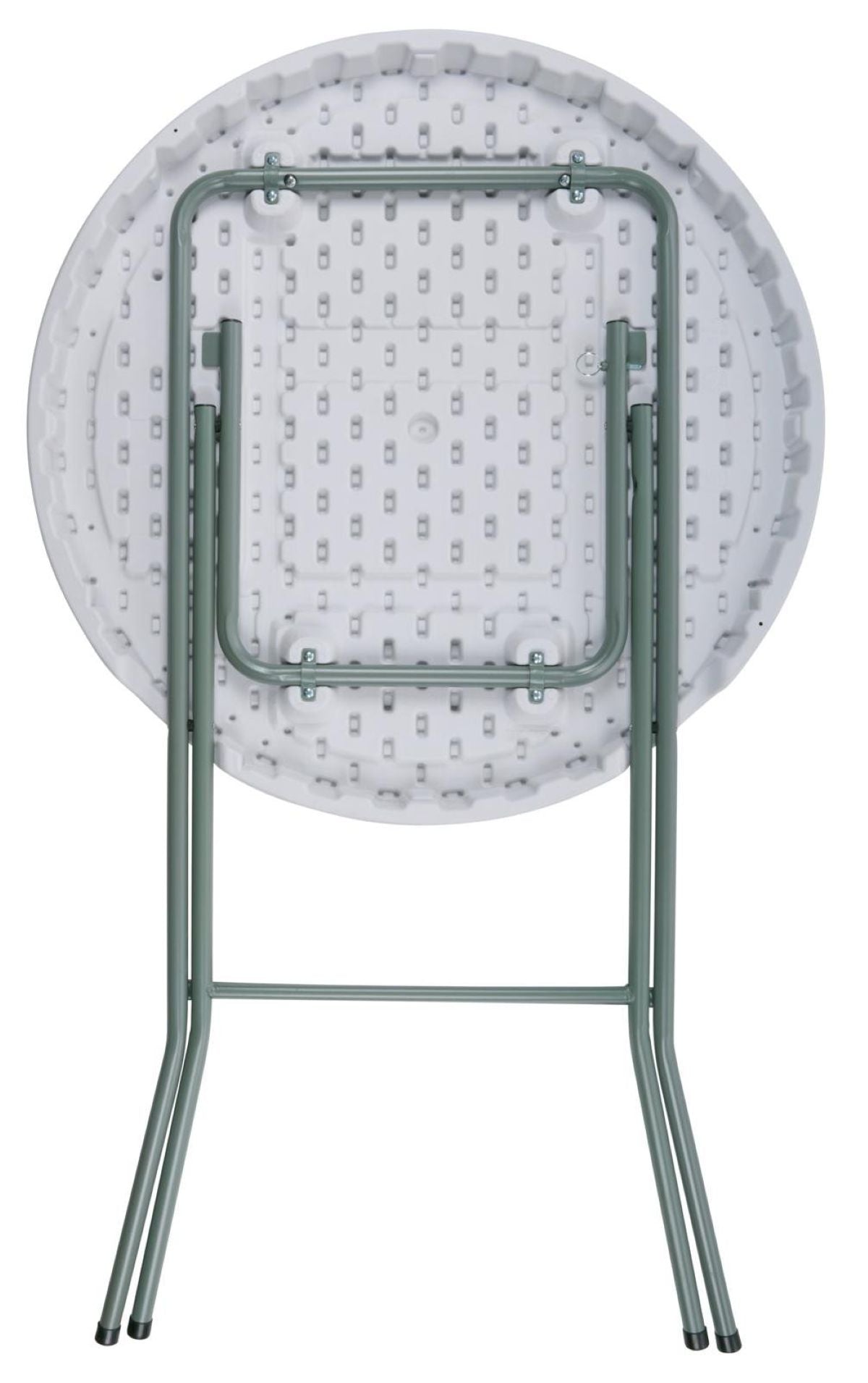 Tavolo Pieghevole Giardino Rotondo 110cm Bianco 6 Persone