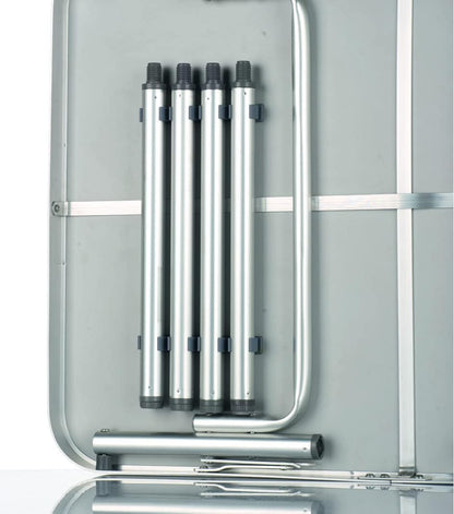 Aluminum Klapptisch Campingtisch 75x55cm Gartentisch Beistelltisch Falttisch Picknicktisch Alutisch faltbar und höhenverstellbar