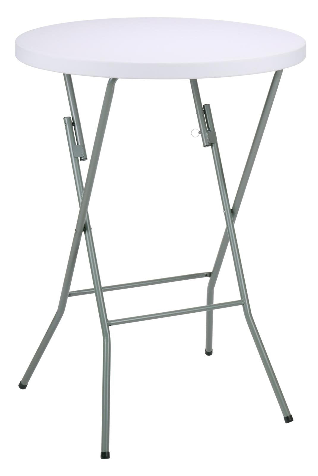 Tavolo Pieghevole da Giardino Rotondo 110cm - Bianco per 6 Persone